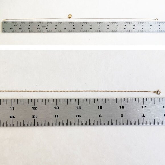 14k Recycled Gold Monogram Necklace - Picture 4 of 8